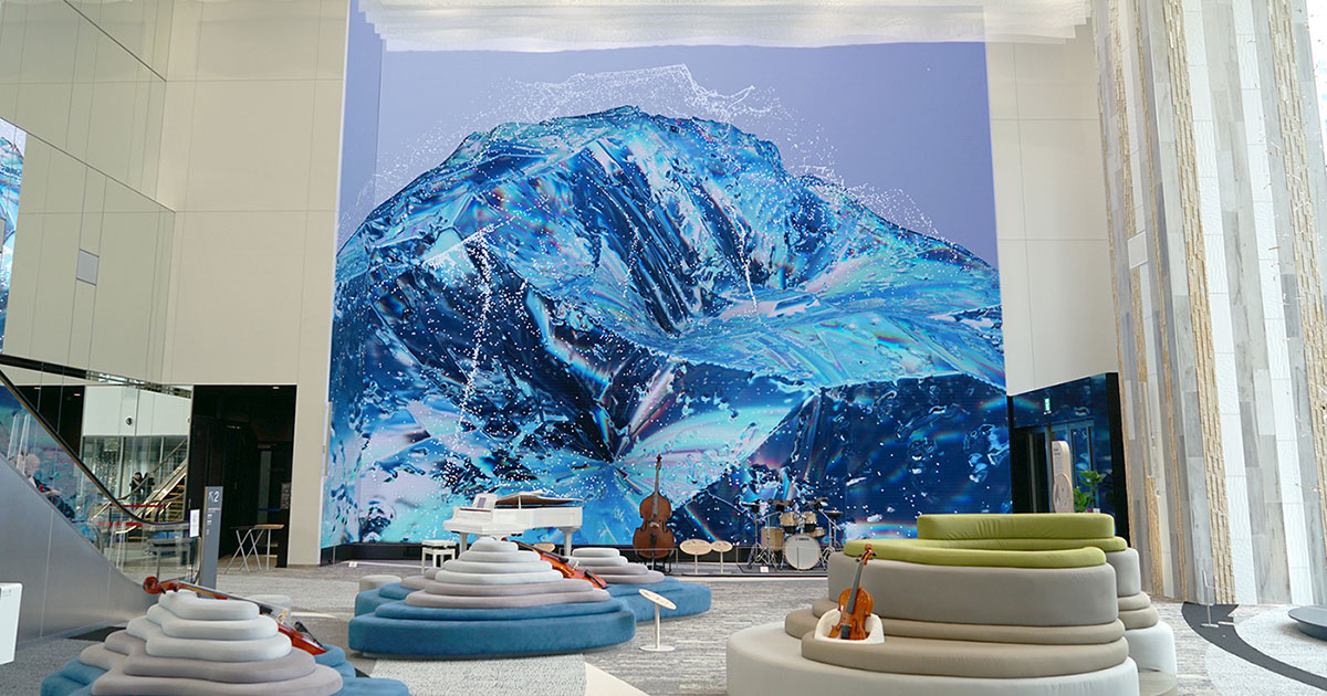 ヤマハミュージック 横浜みなとみらい」にLEDディスプレイ・システム