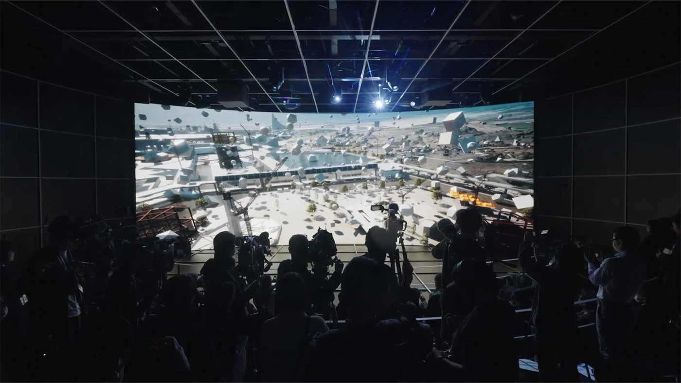 夢洲・NTTパビリオンのImmersive LED System 写真